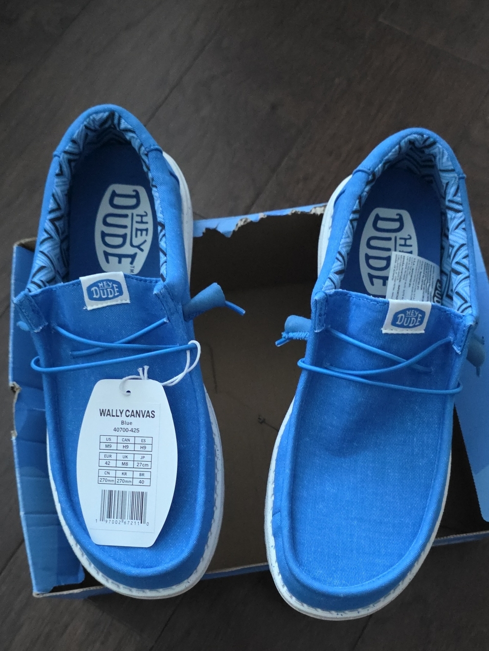 Hey Dude Wally Canvas Loafers Blue